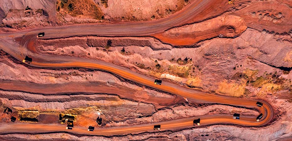 Mining top view